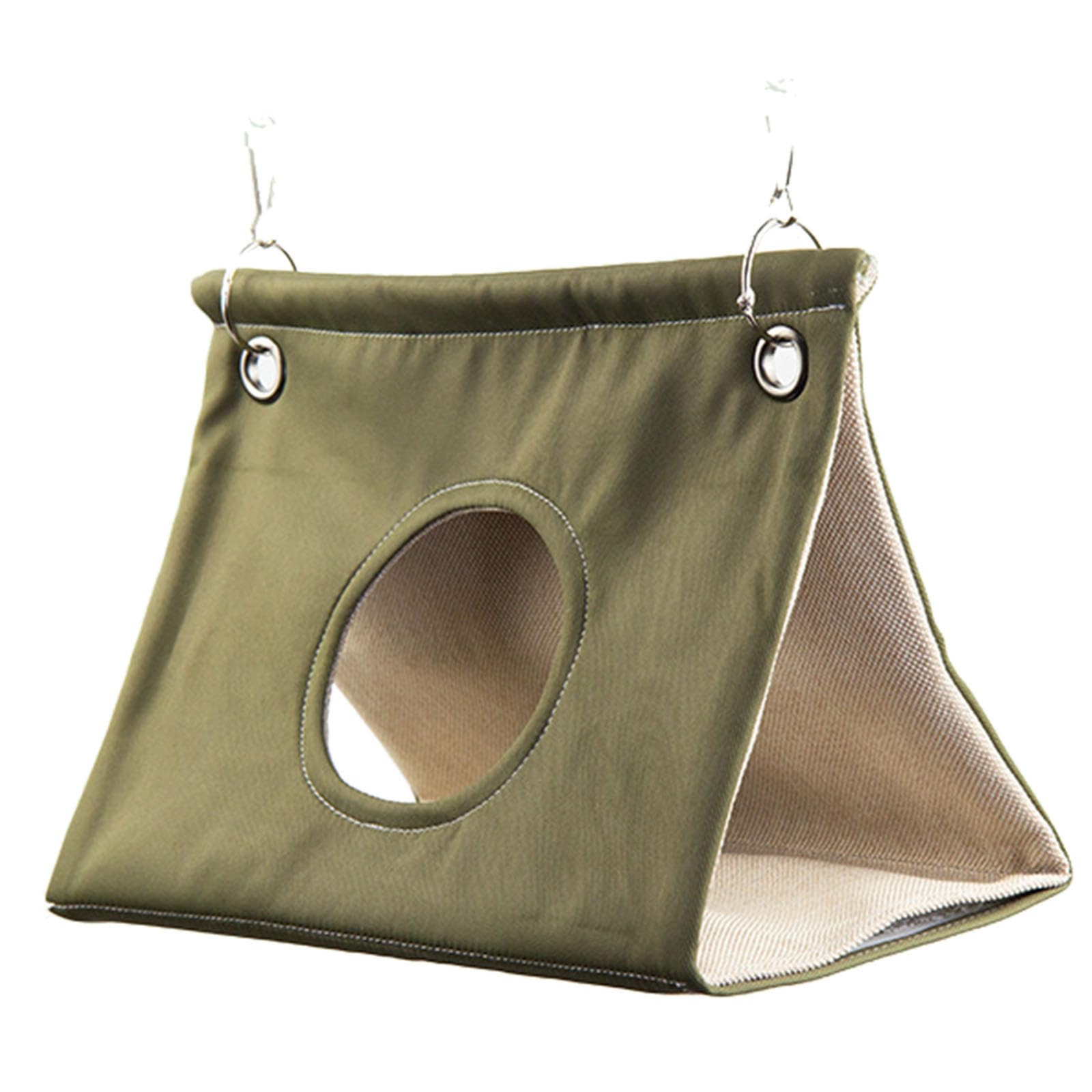 Bird Hammock Tent Bed for Cage, Hanging Parrot Hut Hideaway with Peek Hole, Foldable Bird Nest House for Budgies Lovebirds Cockatiels Conures and Small Parrots, Indoor Cage Accessories