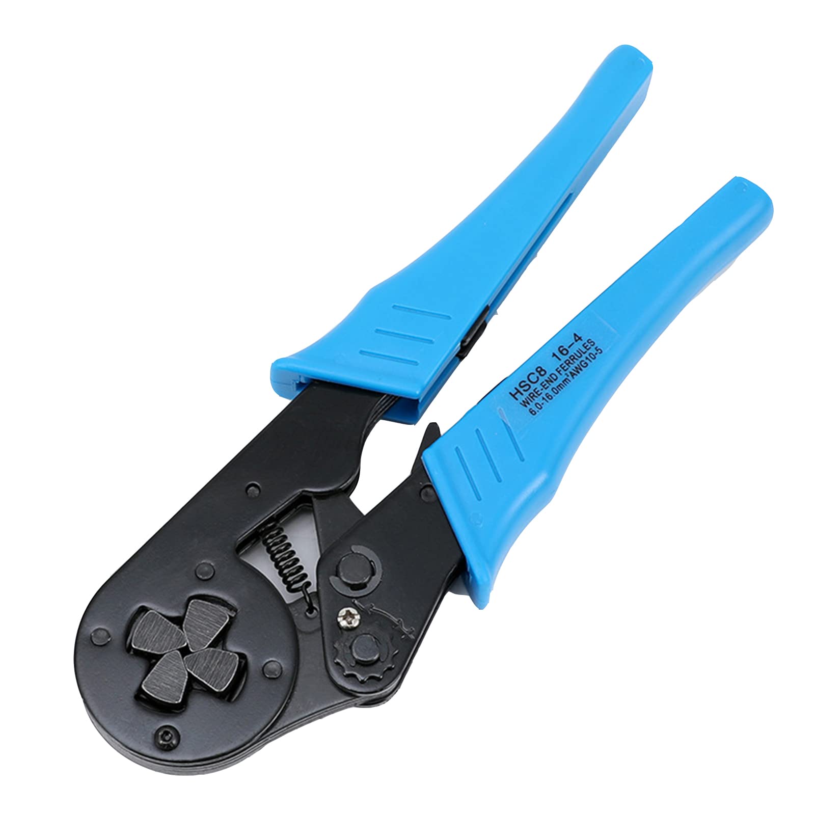 Herramientas - Alicates engarzar Herramienta para engarzar con férula 6-16 mm² (10-5 AWG) Herramienta engarzar con trinquete autoajustable HSC8 16-4 Manguitos terminales de cable de alambre