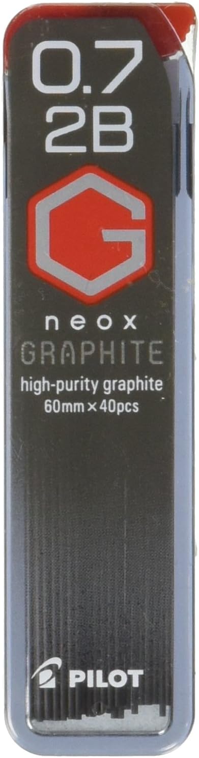 Pilot Mechanical Pencil Lead Neox Graphite 0.7mm, 2B, 40 Leads (HRF7G-20-2B)