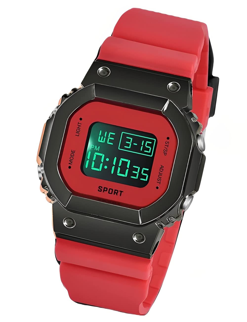 Digital Led Chronograph Alarm Shockproof Multi-Functional Automatic Waterproof Digital Sports Watch for Mens Kids Watch (Red) (B0BNHPZCQG) Amazon Price History, Amazon Price Tracker