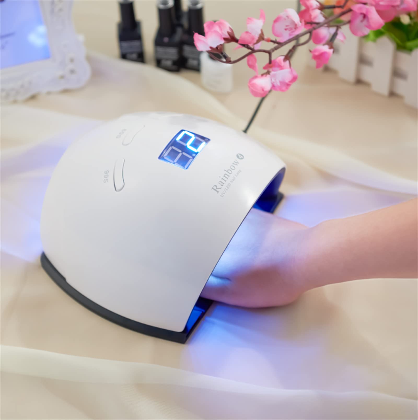 Asciuga smalto per unghie, lampada LED per unghie, lampada sensore intelligente 48W 30 LED lampada per asciugatura smalto gel con piedini sensore automatico per manicure