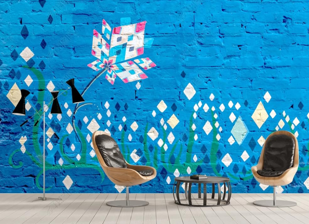 Papier peint intissé fleurs abstraites panoramique 250x175 cm pour salon - 2