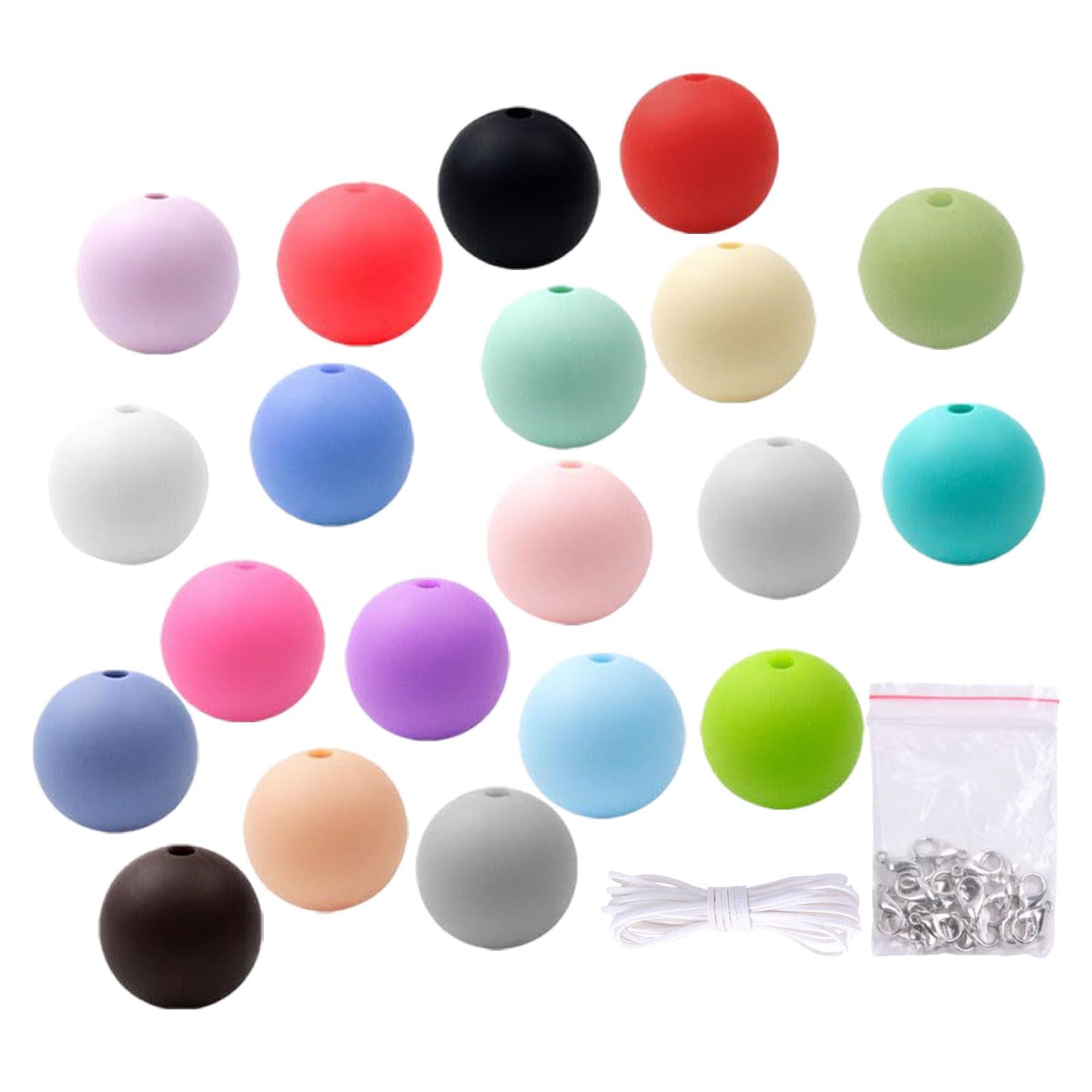 Accesorios para llavero de cuentas de silicona en kit de 120 unidades para manualidades