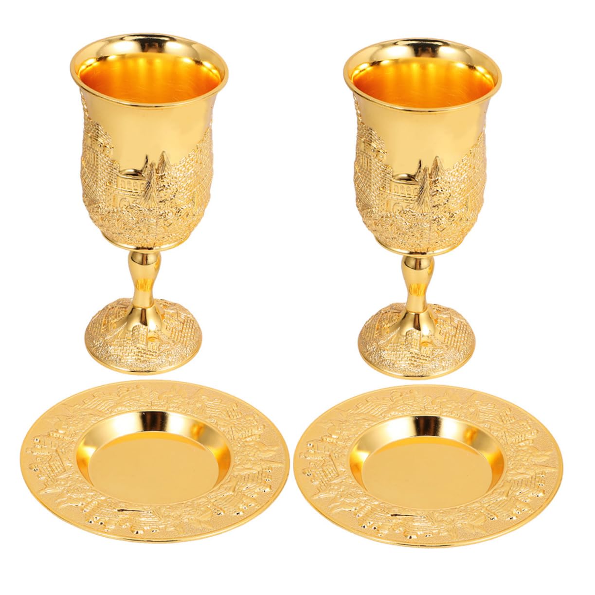 Calices Shabbat avec plateau vintage POPETPOP pour rituels et cérémonies de Havdalah