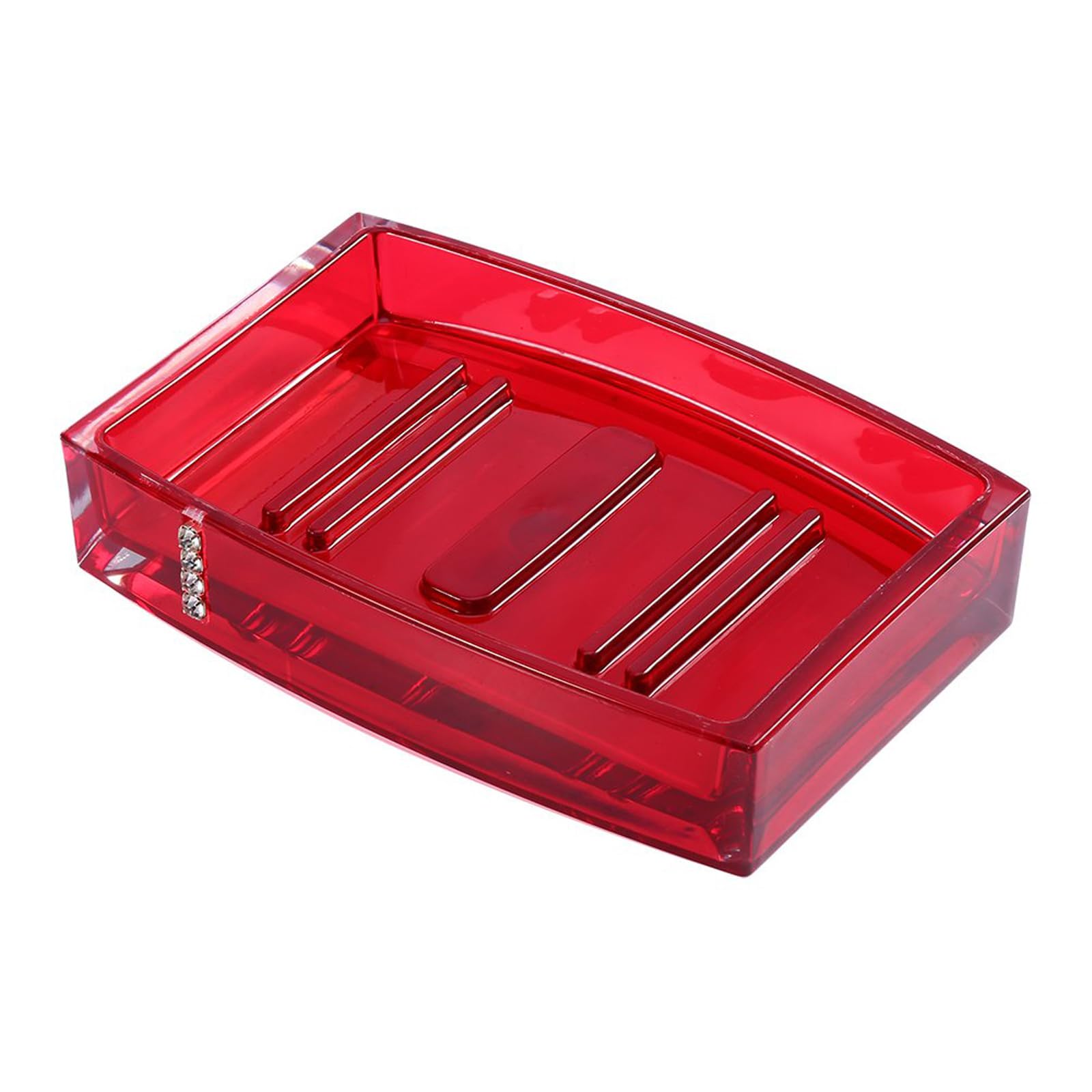 Juego de 5 piezas de tocador de baño acrílico con soporte de cristal para cepillo de dientes moderno con dispensador de jabón, vaso, recipiente de loción líquida, vaso