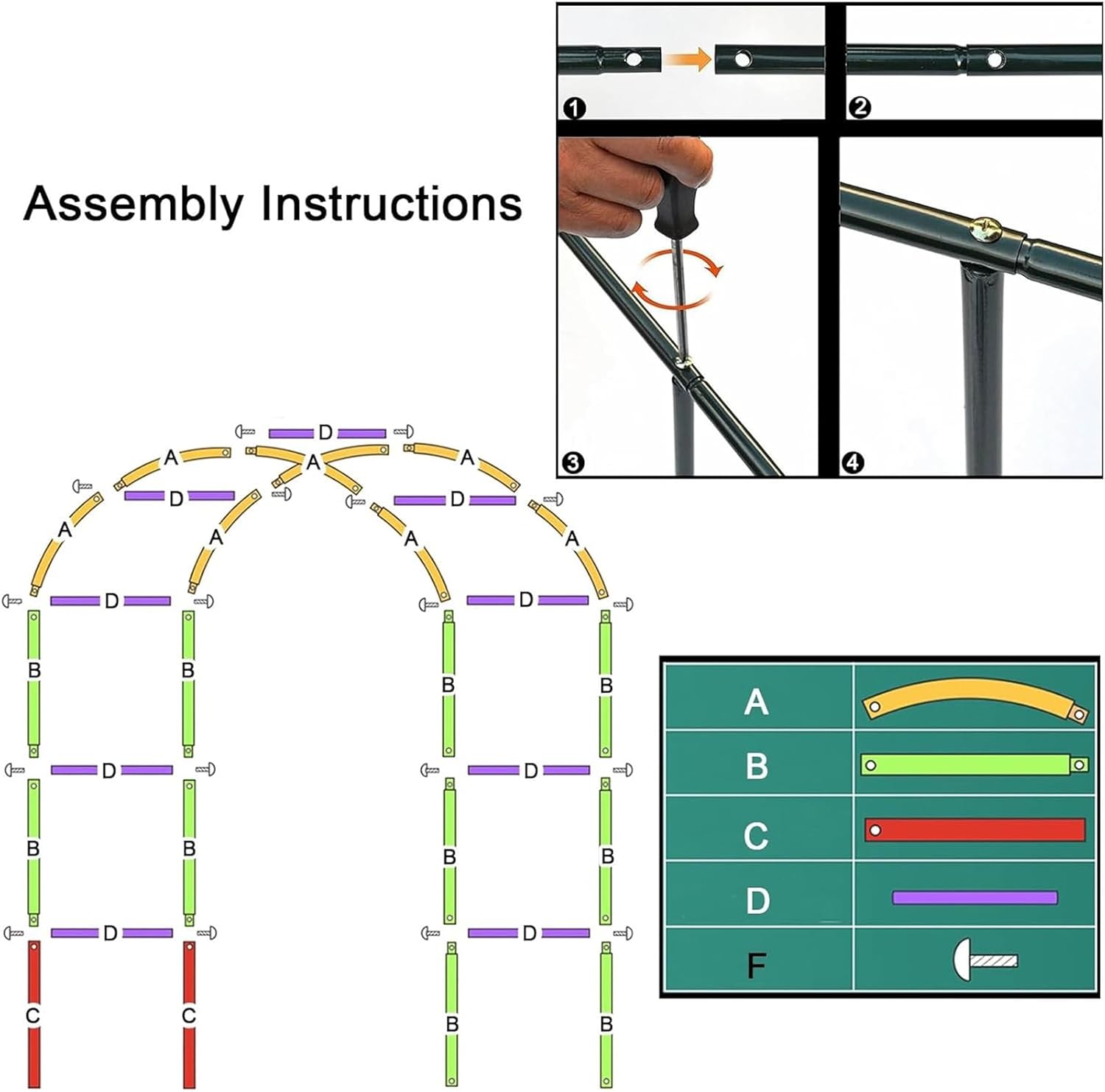 Decorative Outdoor Garden Arch, Garden Arbor, Durable Iron Garden Arbor for Climbing Plants, Removable Base, Wedding Decoration, for Roses, Vegetables, Archway Decor(White,70x15.7x94in)