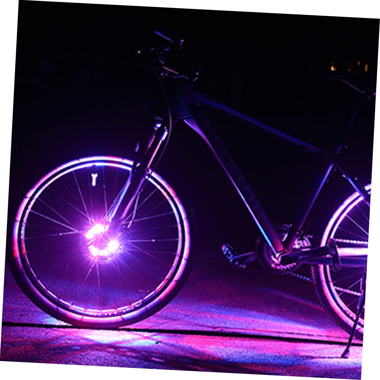 SUPVOX LED Bici Impermeabile Spia Luce ciclistica Ruota di Bicicletta luci per Bici per Ruote Auto Luce per Bici Spia Luminosa Spia della Bici plastica Silver