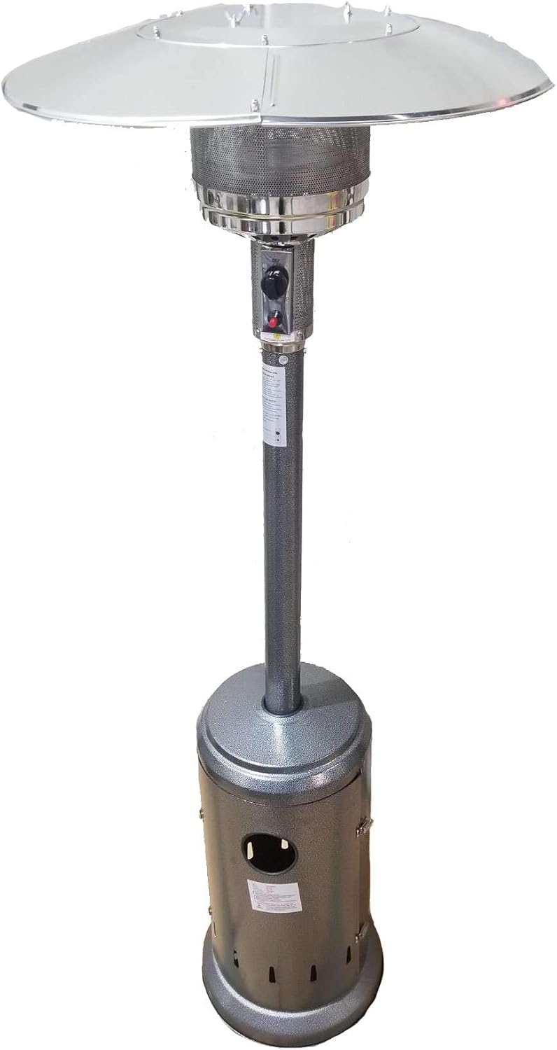 Outdoor Patio Heater with Wheels, Easy Access Tank Door and