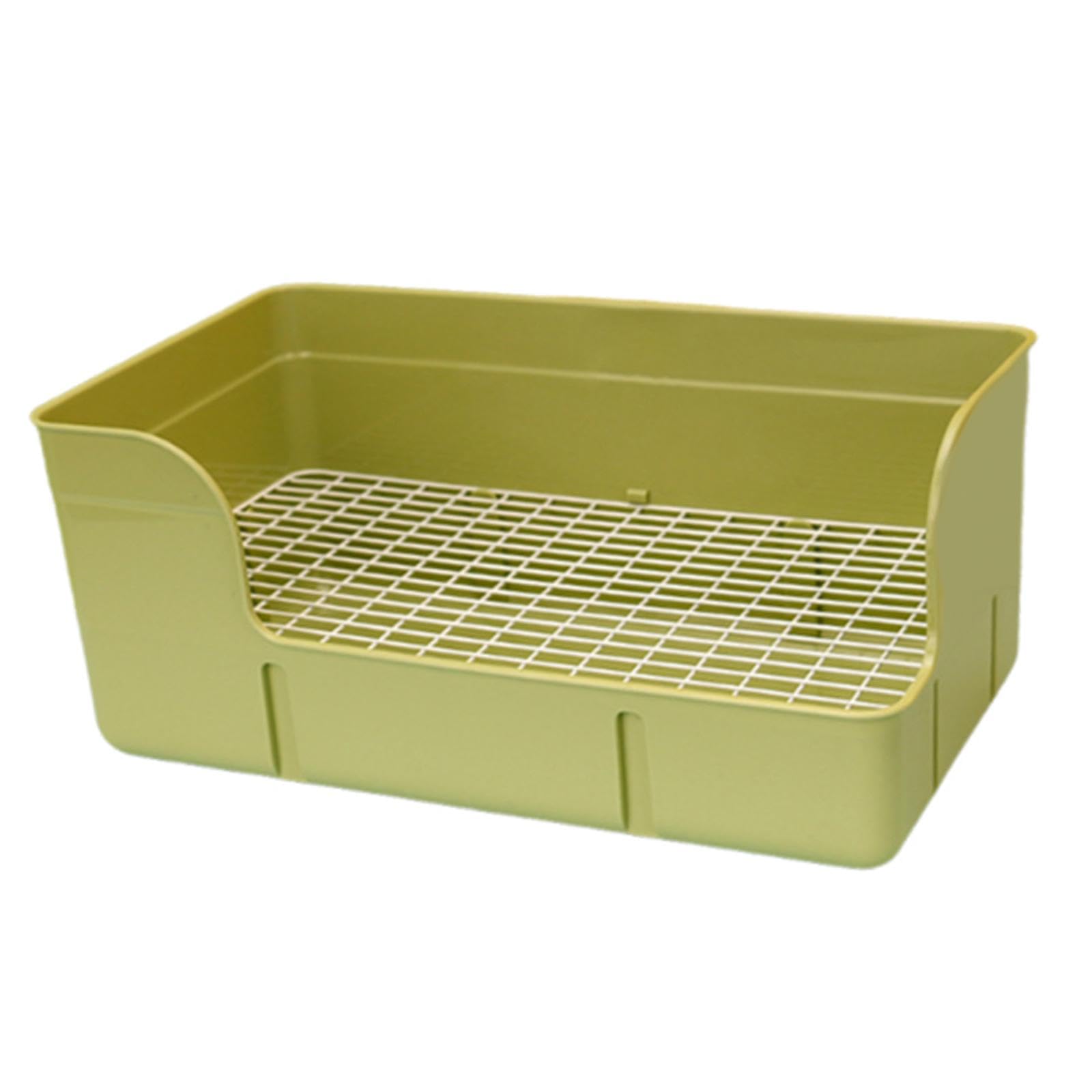 Sharplace Pet Rabbit Litter Box Rabbit Urinal Tray, Square Potty Trainer Corner Litter Bedding Box Pet Pan with Remov-Iron Grid, Cage Toilet for Hamster, Chinchilla, Ferret, Galesaur, Small Animals