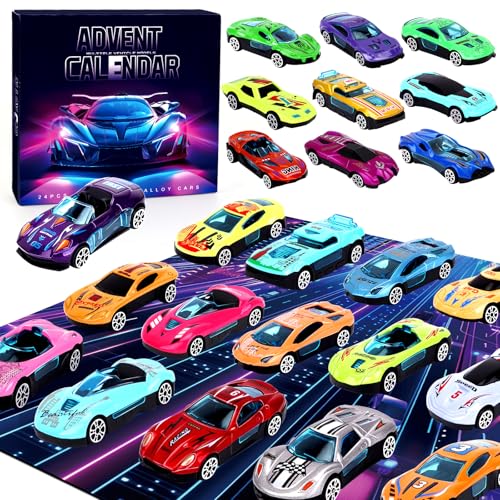 Adventskalender Kinder 24 Stück Adventskalender Auto 24 Tage Weihnachten...