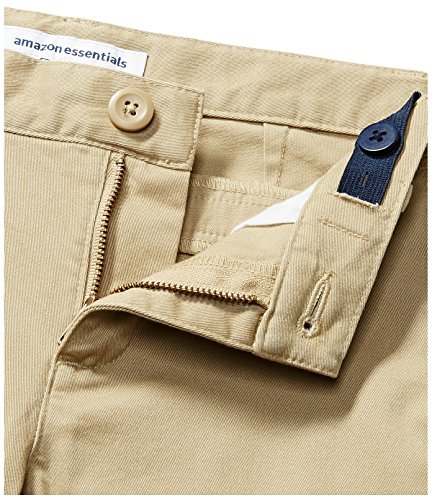 Amazon Essentials Toddler Girls' Flat Front Uniform Chino Pant with Adjustable Waist, Khaki Brown, 2T - image 4