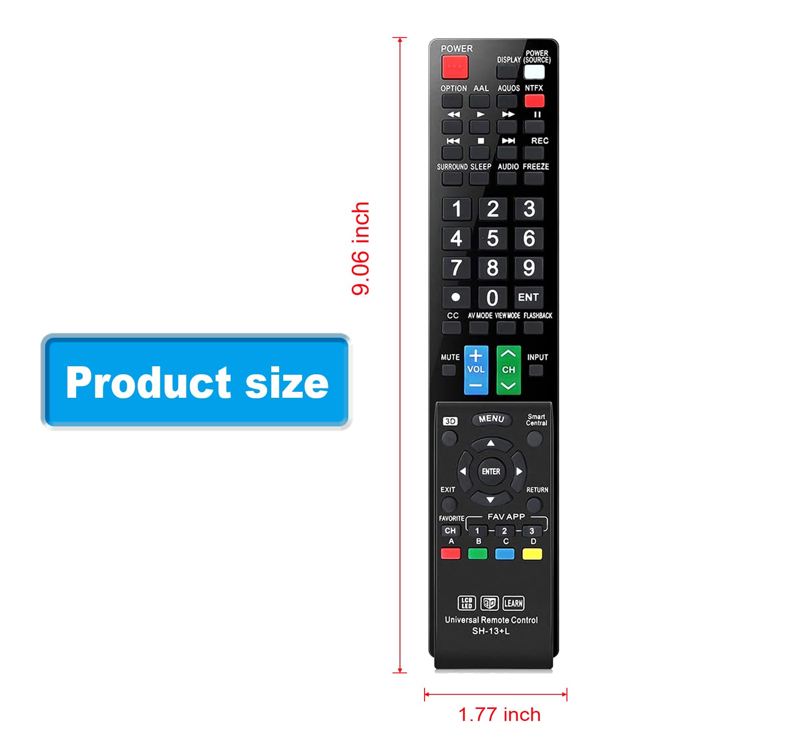 Amazon | ユニバーサル交換用リモコン Sharp TV LED LCD 3D HDTV