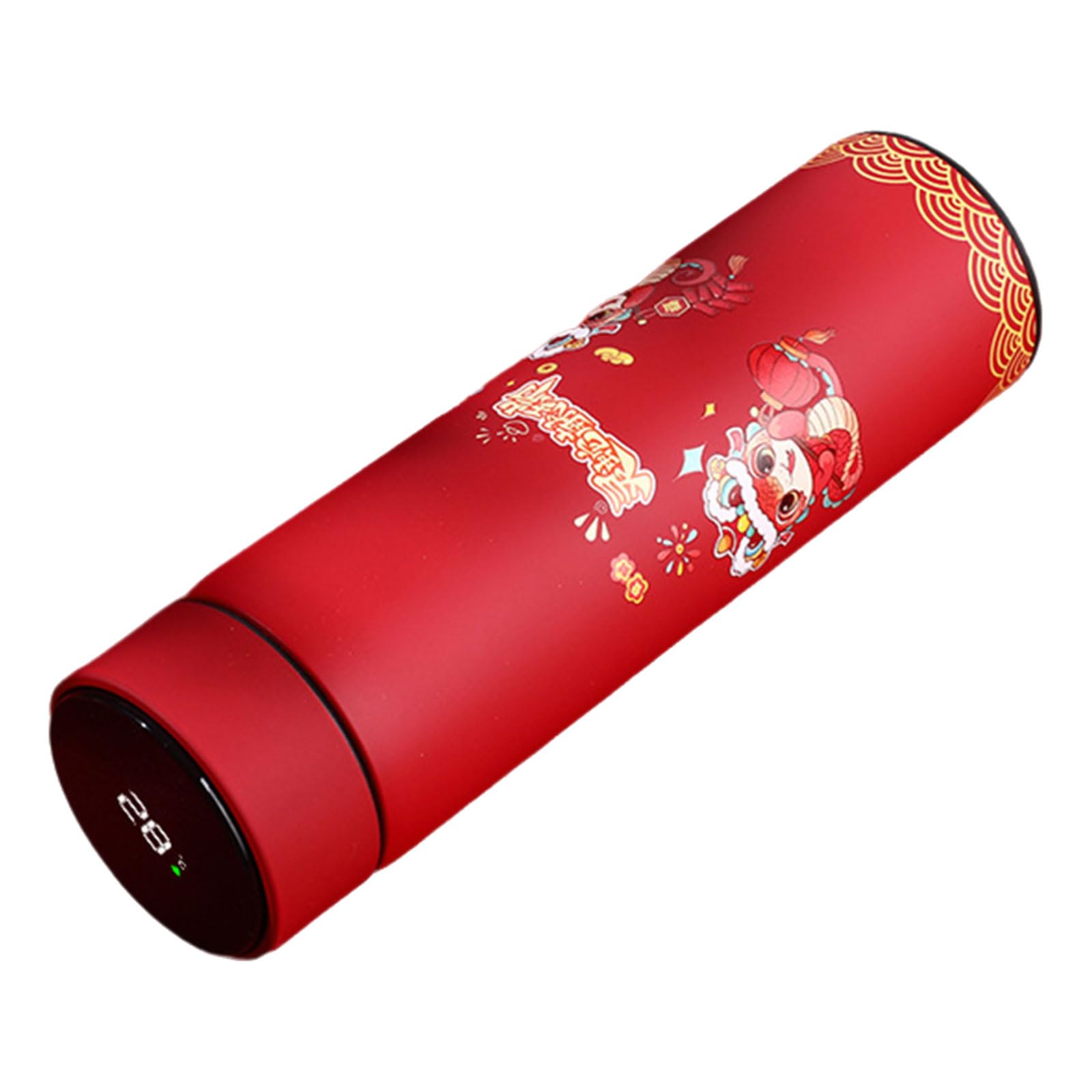 Elnwnnkc Practical Insulated Cup 304Stainless Steel Beverage Bottle Insulated Water Bottle Travel Water Cup for Outdoor Year of the Snake