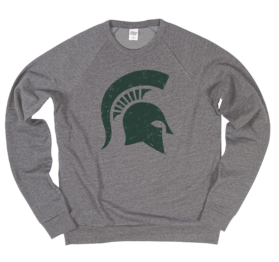 Blue 84 Men's Tri-Blend Crewneck Sweatshirt Vintage Icon