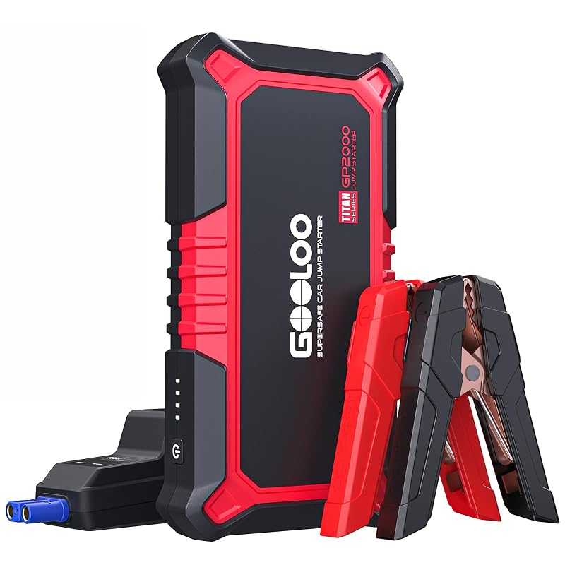 Auxiliar de partida portátil GOOLOO GP2000 12 V 2000 A para carros, motos, SUVs e utilitários