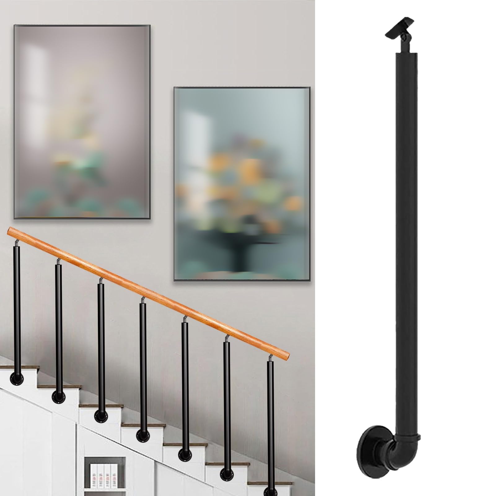 Columna de balaustre para escaleras de diseño moderno en hierro forjado