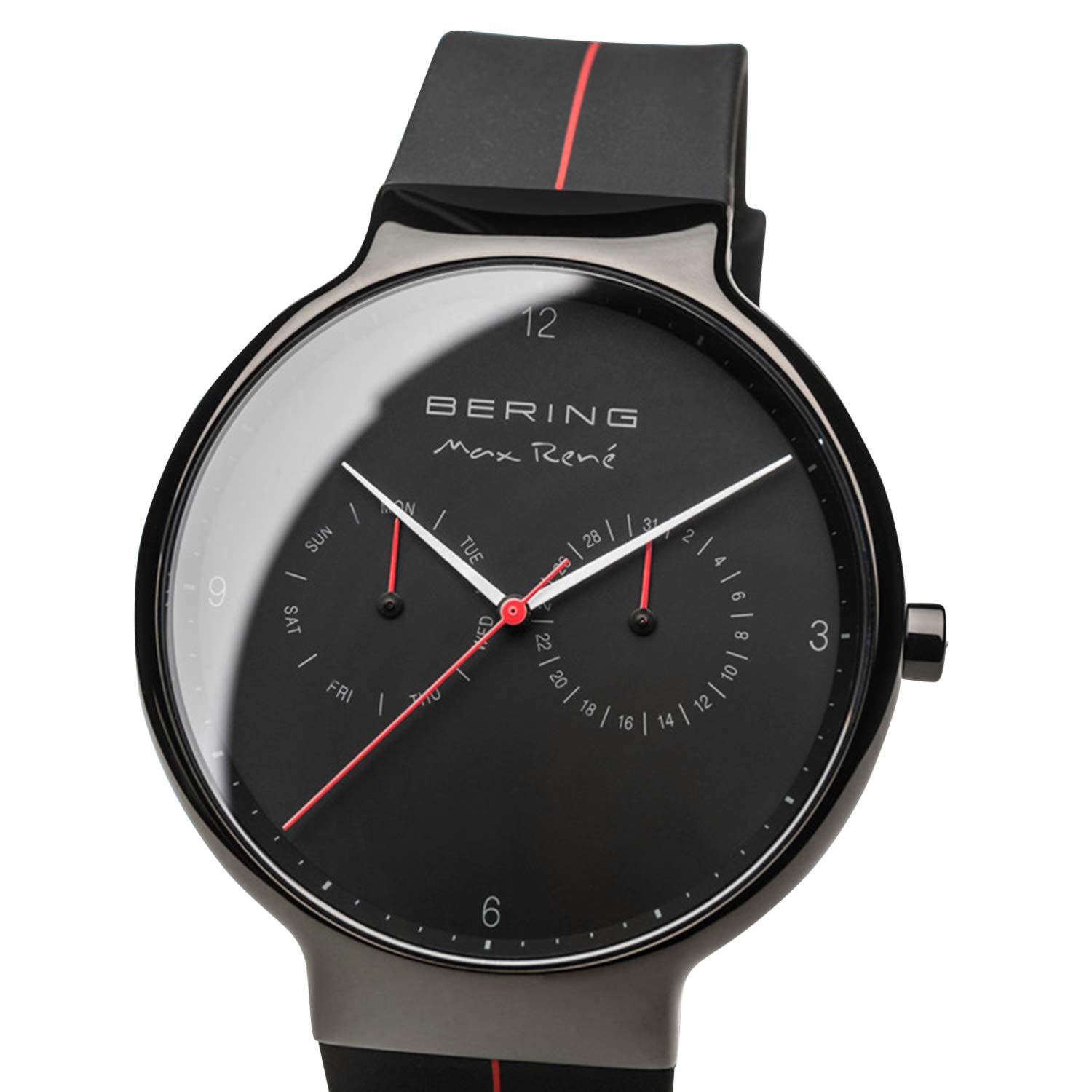 Bering Herren Quarz Uhr | Armbanduhr 42 mm Edelstahlgehäuse und Zifferblatt | Milanaisearmband | Saphierglas | 5 ATM | 15542