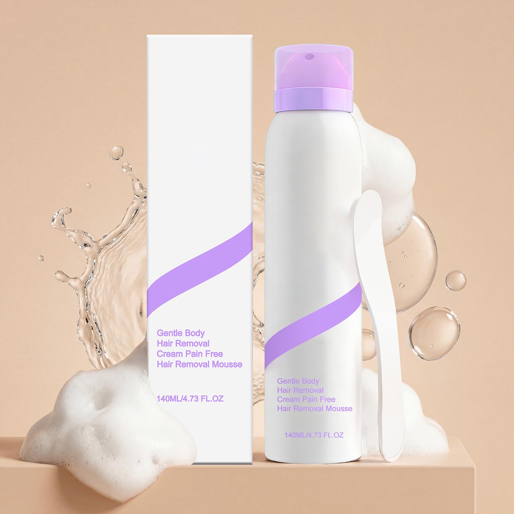 Spray do depilacji włosów dla kobiet i mężczyzn, delikatny krem do depilacji ciała, bezbolesny krem do depilacji włosów, bezbolesny, wygładzający krem do depilacji intymnych dla osób wrażliwych (6 szt