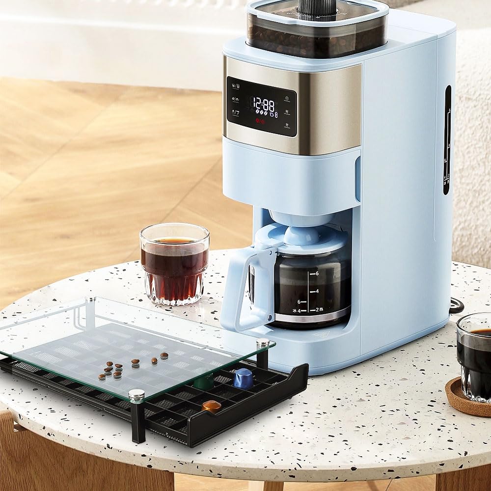 Soporte para Cápsulas de Café, Dispensador Capsulas Vertuo,Organizador Capsulas Vertuo,Cajón para almacenar cápsulas de Vertuoline (60 (vidrio))