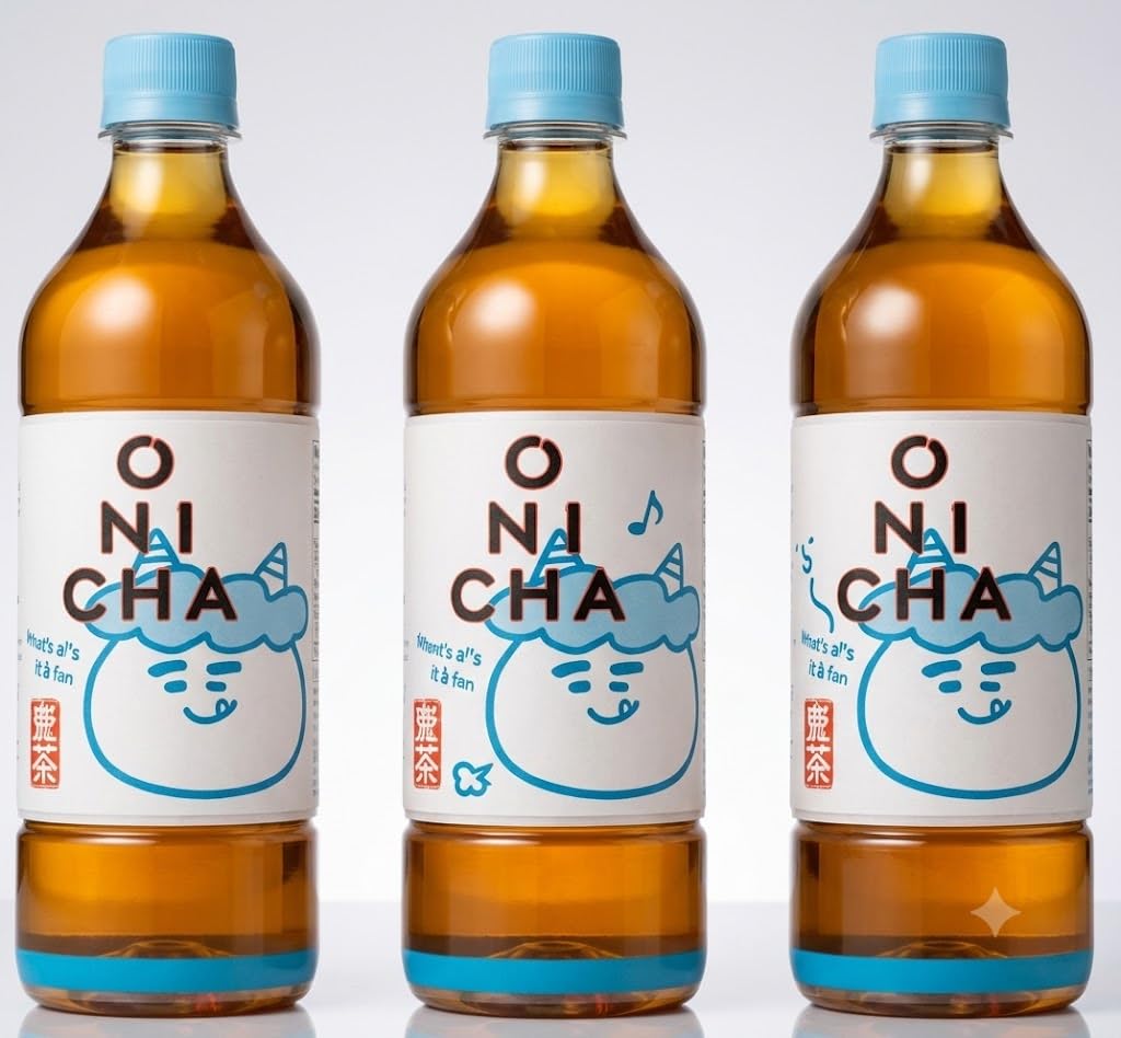 ONICHA 健康麦茶 3種類セット　600ml Amazon.co.jp: 【3本セット】 ヒカキンがつくった楽しい(麦茶「ONICHA