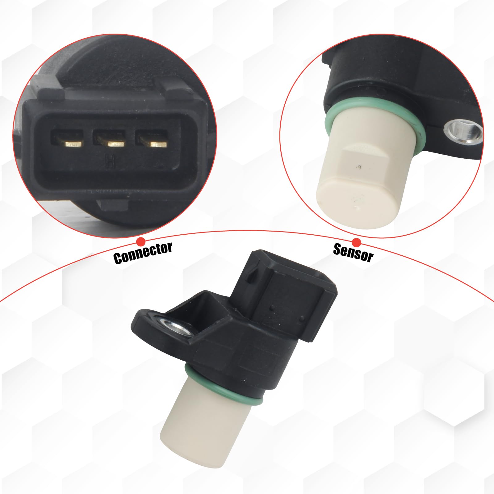 Sianxaido Crankshaft Position Sensor - Compatible With Hyundai/Kia 2.0L L4 (Elantra, Soul, Tucson, Sportage, Spectra)