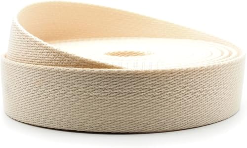 Miniatura 9 de CRAFTMEMORE Correa de algodón pesado, correas para artes y manualidades, correa de lujo para bolsa de alta densidad (1 14 pulgadas x 5 yardas,