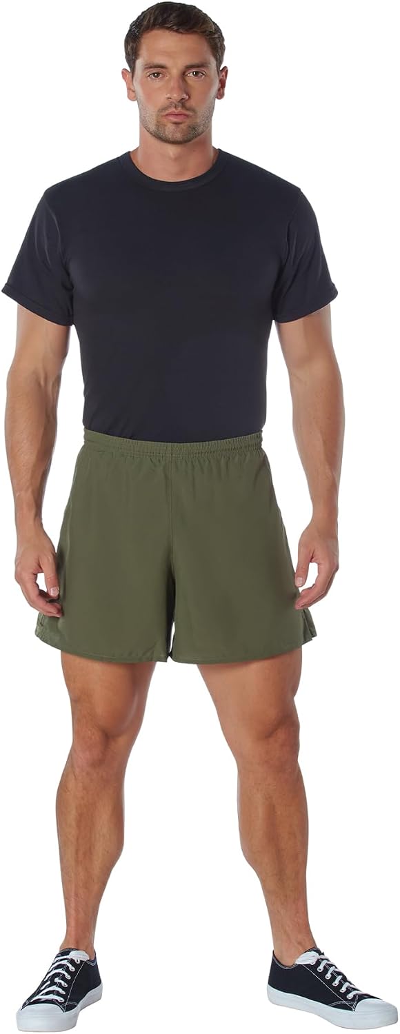 Rothco Physical Training PT Shorts | Mens Athletic Gym Workout Running Jogging Exercise Shorts