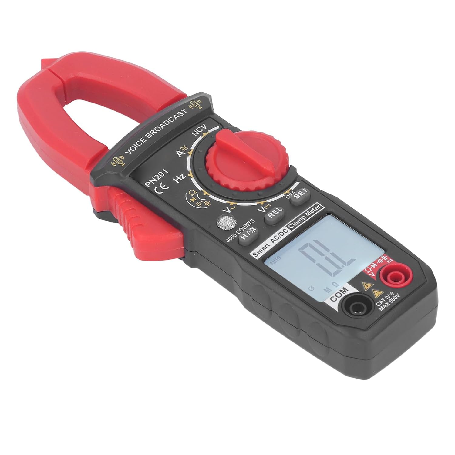 Clamp Meter Intelligent Voice Broadcasting Auto Ranging AC DC Current Voltage Tester with Backlit