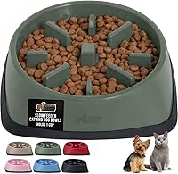 Vista 29 de GORILLA GRIP Tazones patentados de alimentación lenta sin BPA, juguete interactivo para perros y gatos, enriquecimiento de entrenamiento Turquesa
