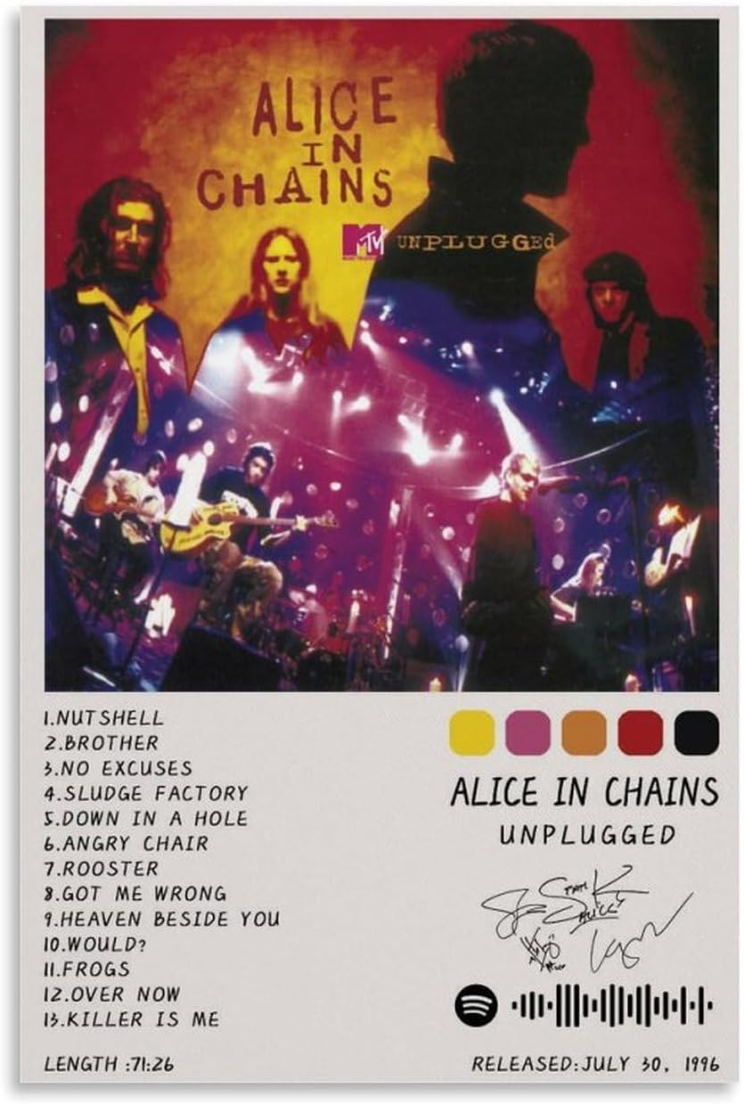 Unplugged Alice in Chains AlbumModern High-definition Printed Multi Scene Home Decoration for Waterproof Wall Paintings in Living Rooms Bedrooms Offices And Bathrooms12x18inch(30x45cm)Unframe-style