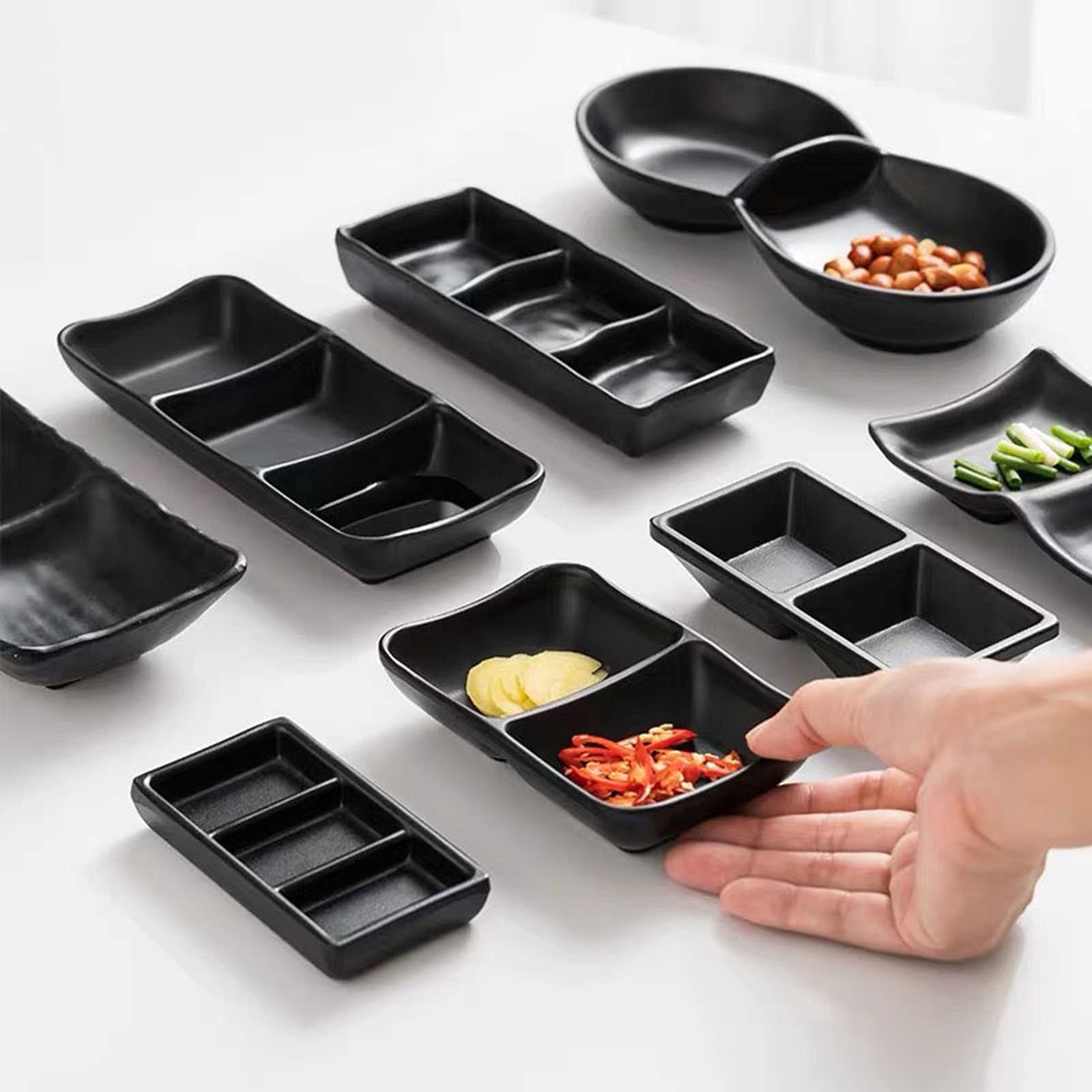 MRKU Sauce Gericht Sushi Wasabi Soja Dip Gerichte Schüssel Geschirr Set Platten Abendessen Service Küche Bankett