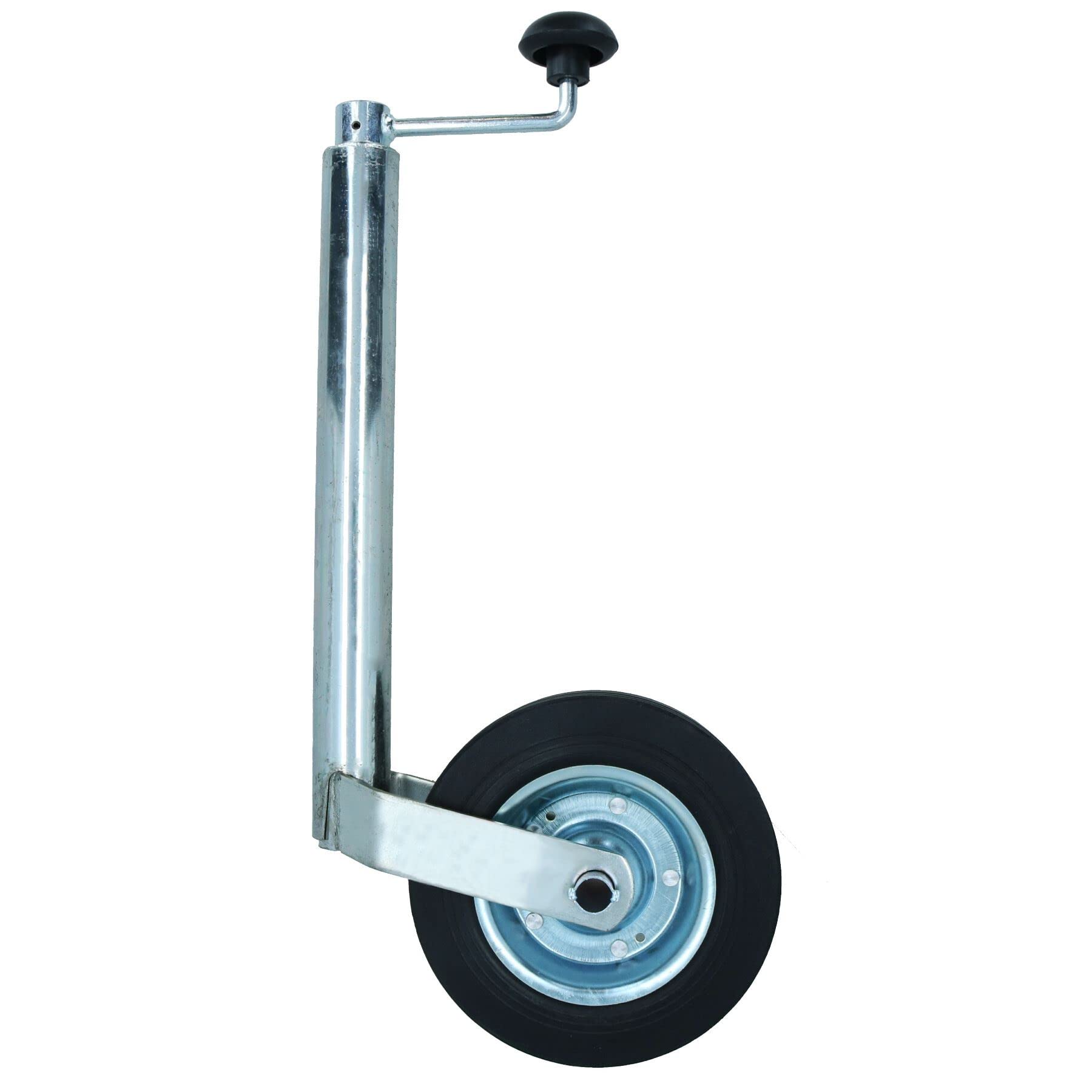 AB Tools Koło podporowe 42 mm do przyczep przyczep kempingowych z 200 mm stalowym kołem środkowym