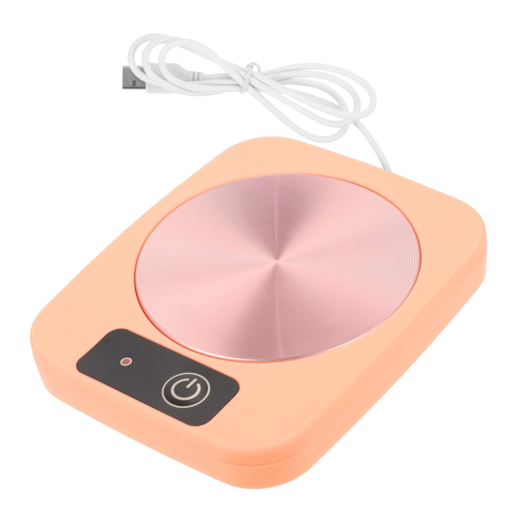 PRETYZOOM Electric Heating Coaster Coffee Cup Warmer for Home Office USB Mug Warmer for Milk Water Beverages Portable Compact Design for Present Option