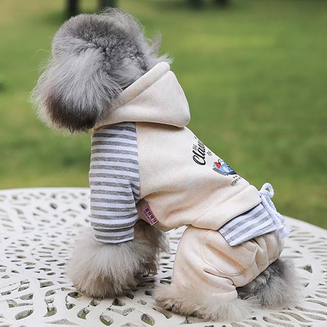 Foto 2 de 5 de YAOTT Abrigos con Capucha para Perros Pequeños con 4 Patas, Mono de Forro Polar para Mascotas Pequeños