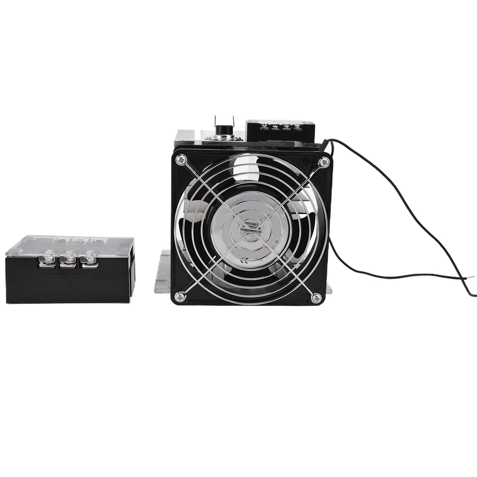 Cocoarm Regolatore di Tensione SCR Regolatore di Tensione Trifase a Stato Solido 380VAC con Dissipatore di Calore da 0 a 10 V da 4 a 20 MA Controllo Manuale per Forno Elettrico Trasformatore di