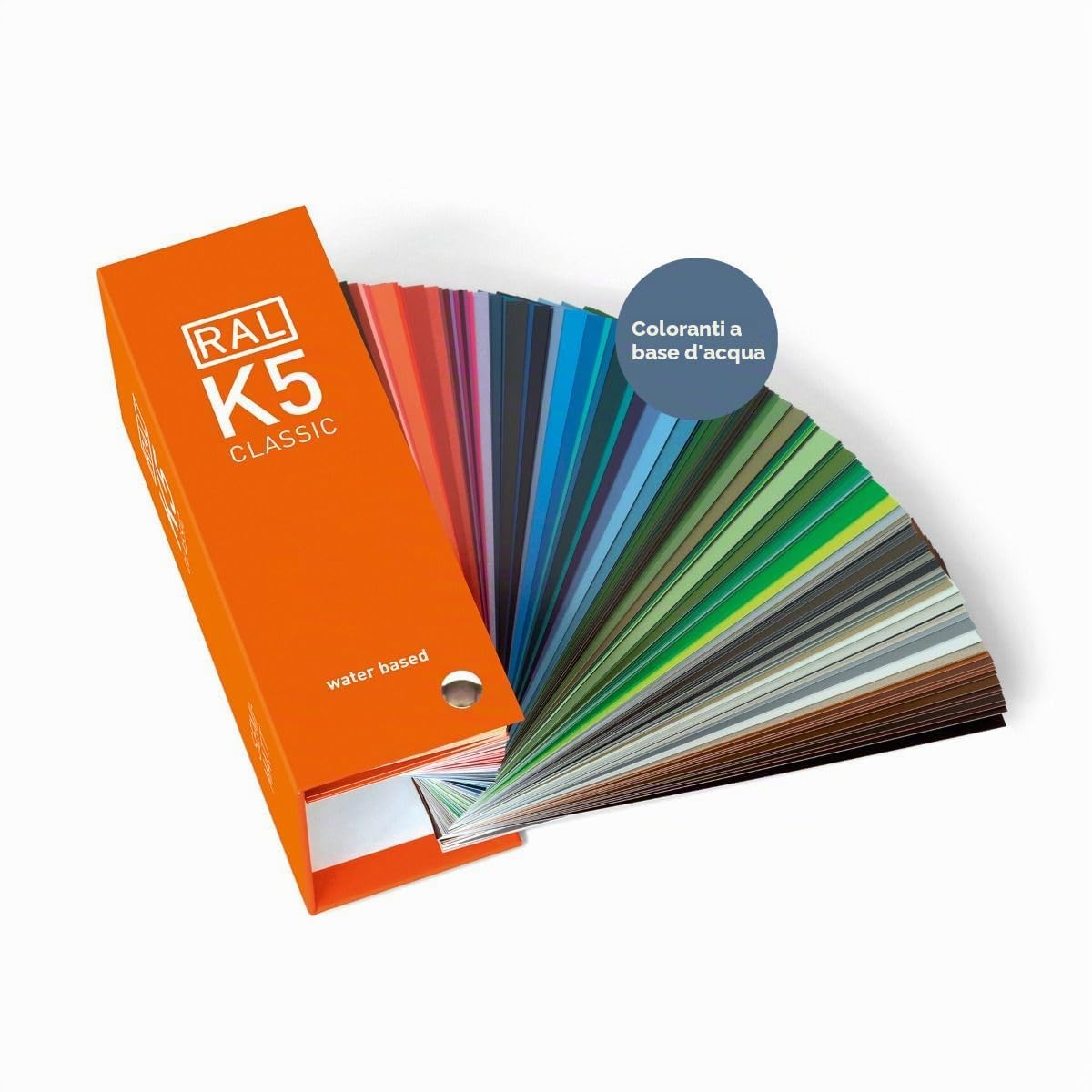 RAL K5 mazzetta colori, 216 campi di colore a pagina intera, semi-opachi, 8 lingue
