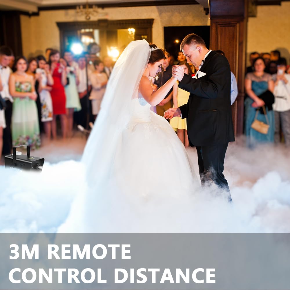HOTUT Nebelmaschine,Fog-Machine mit Funkfernbedienung,Rauchmaschine,500 WATT Stabil & Tragbar,Smoke Machine,Nebelhersteller perfekt für Hochzeiten, Halloween und Bühnenshows