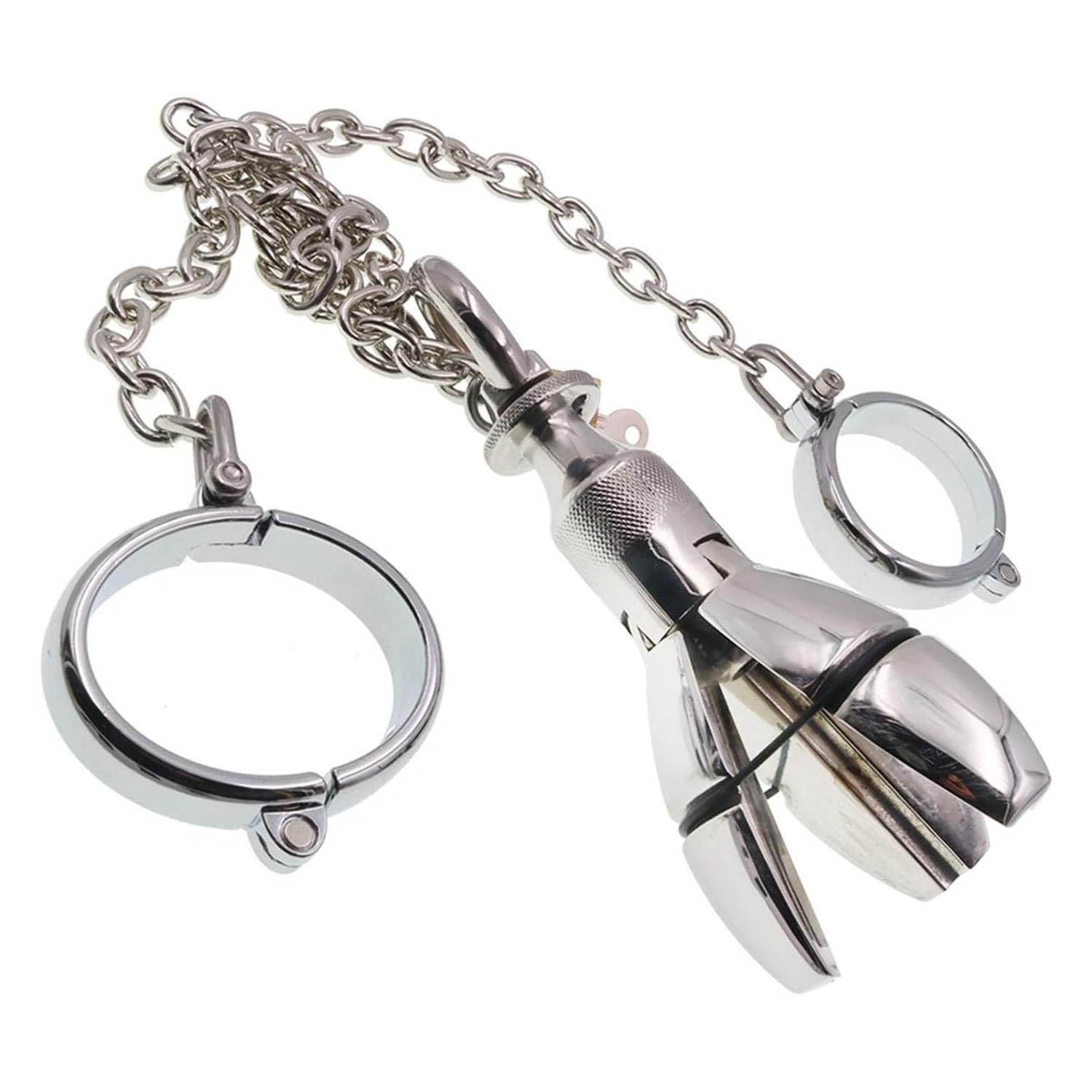 Manette in acciaio inossidabile con dilatatore anale bloccabile, plug anale con blocco anale, set di bondage SM, giocattoli sessuali erotici for uomini e donne(Männer)
