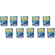 10 Packs Dragon Shield Matte Petrol Standard Size 100 ct Card Sleeves Display Case