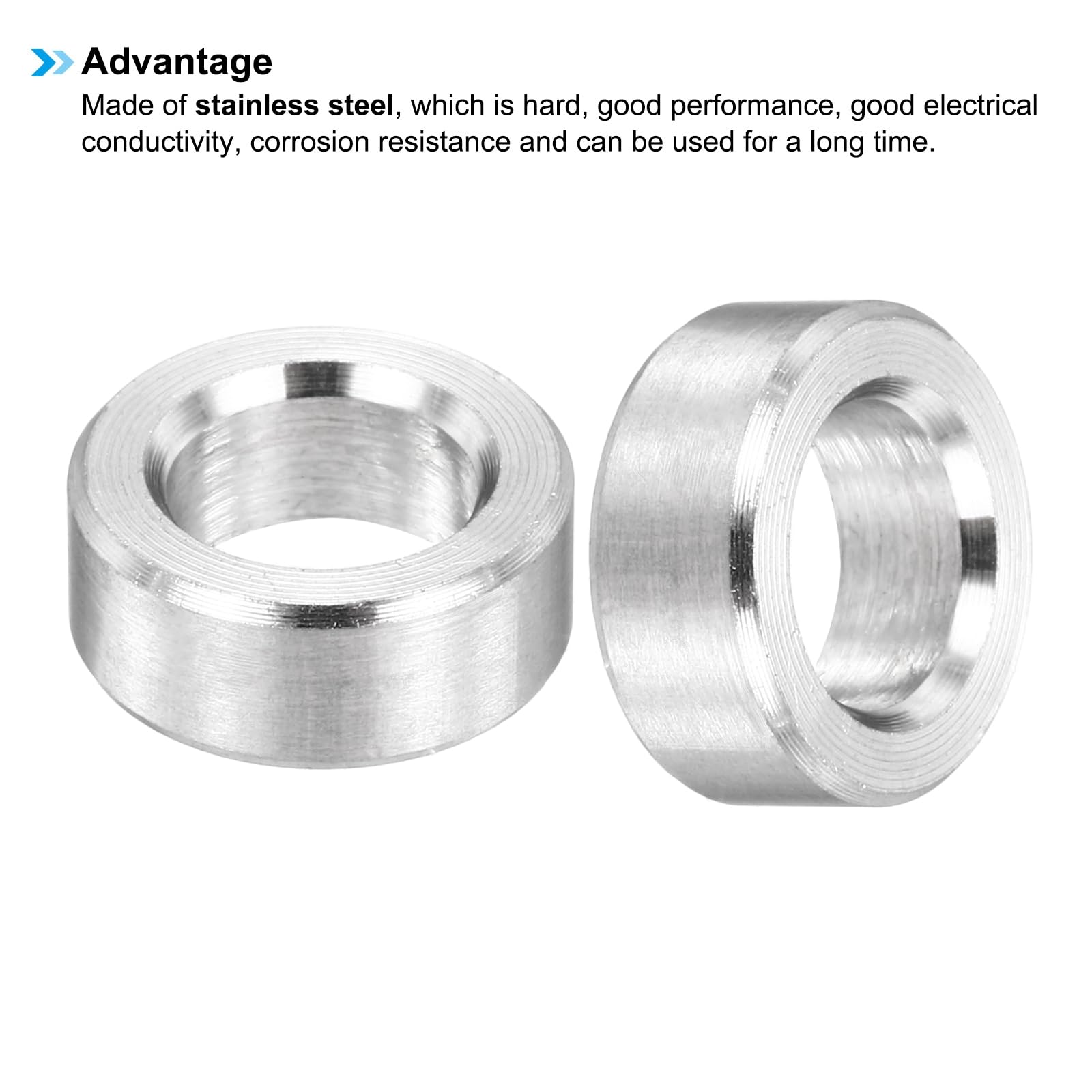 PATIKIL M6 Stainless Steel Spacers, 12Pcs Metal Spacer 6mm ID x 10mm OD x 4mm L Screw Standoff for 1/4" or M6 Screw - Image 4