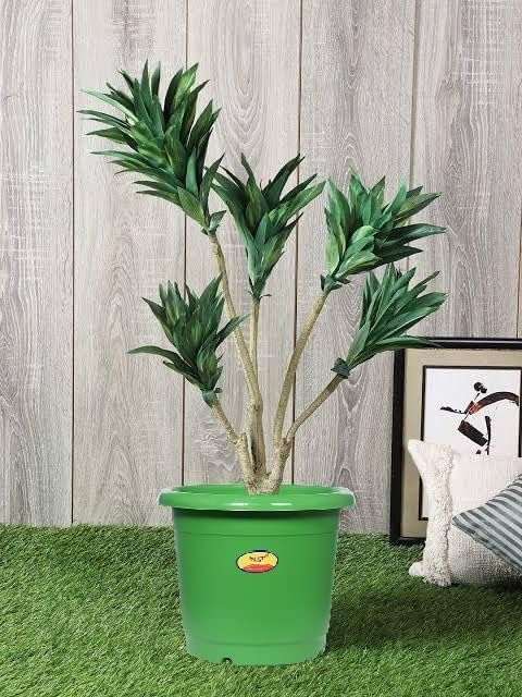 Image of Synergy Plast Plastic Round Shape Flower Pots 6 Pcs, 16 Inch Heavy Duty Plant Containers /Planter /Gamla /Plant Pot for Gardening, Balcony, Terrace, Home Decor Indoor & Outdoor Planting (Multicolour)