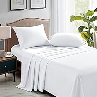 Vista 5 de FreshCulture Sábanas encimeras tamaño Queen, paquete de 6, sábanas de microfibra suave para el hogar, salones, hoteles, sábanas planas a granel solo