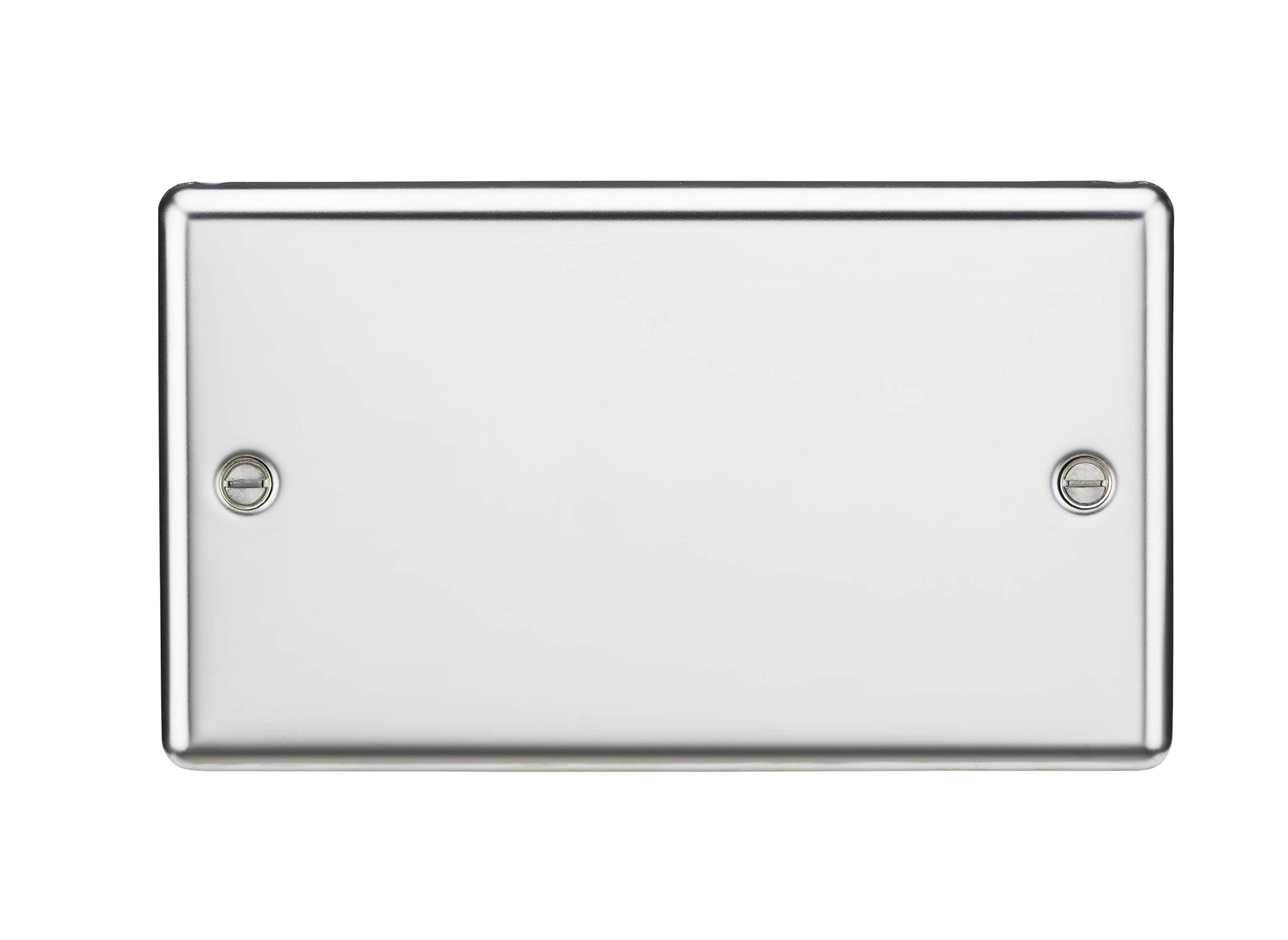 Knightsbridge Polished Chrome Cl86pc 2G Blanking Plate - Rounded Edge