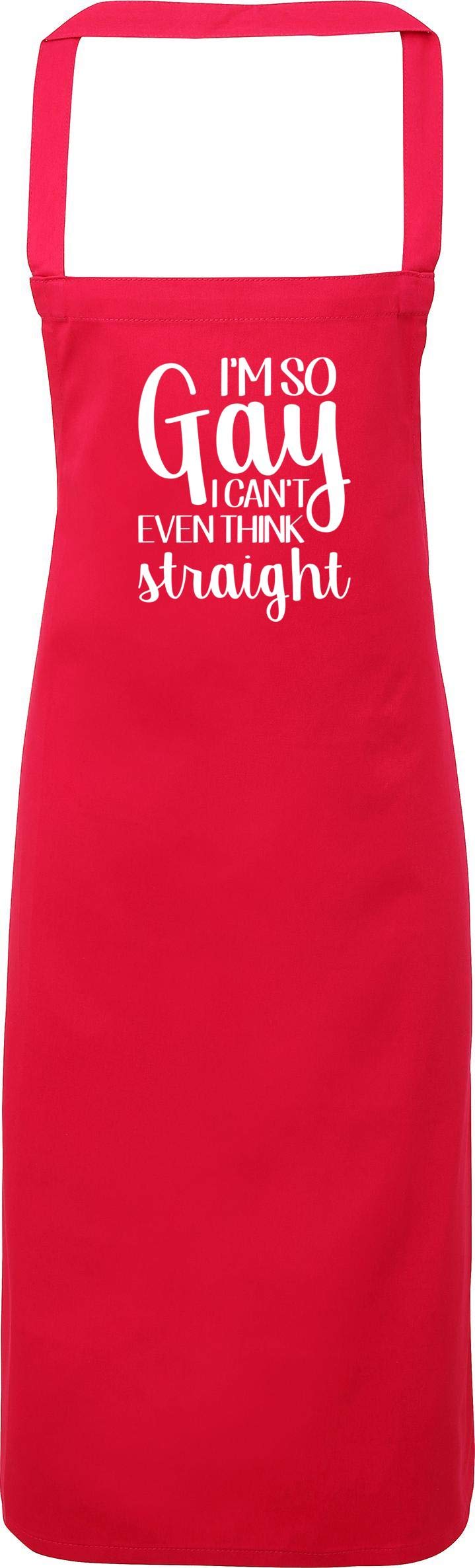 Hippowarehouse I'm so gay I can't even think straight LGBT Apron kitchen cooking painting DIY onesize adult