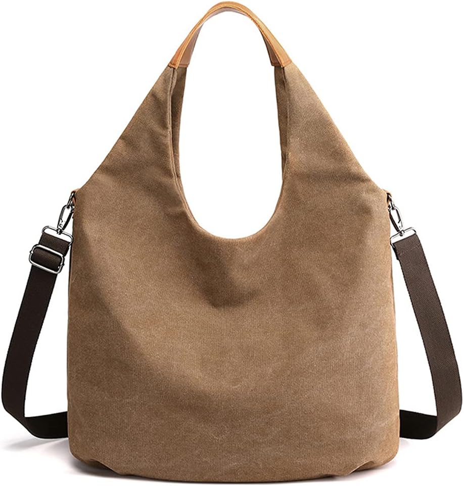 ROUROU Shoulder Bag for Women Hobo Tote Bag Hippie Crossbody Bag Retro Canvas Handbag Large Capacity Satchel Purse