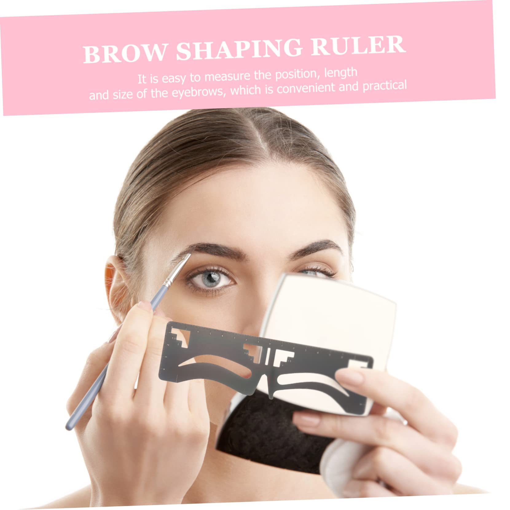 PLAFOPE 6pezzi Kit Stencil Per Sopracciglia Acciaio Inossidabile Guida Per e Misurare Sopracciglia Strumento Makeup Per Donne e Ragazze Design e