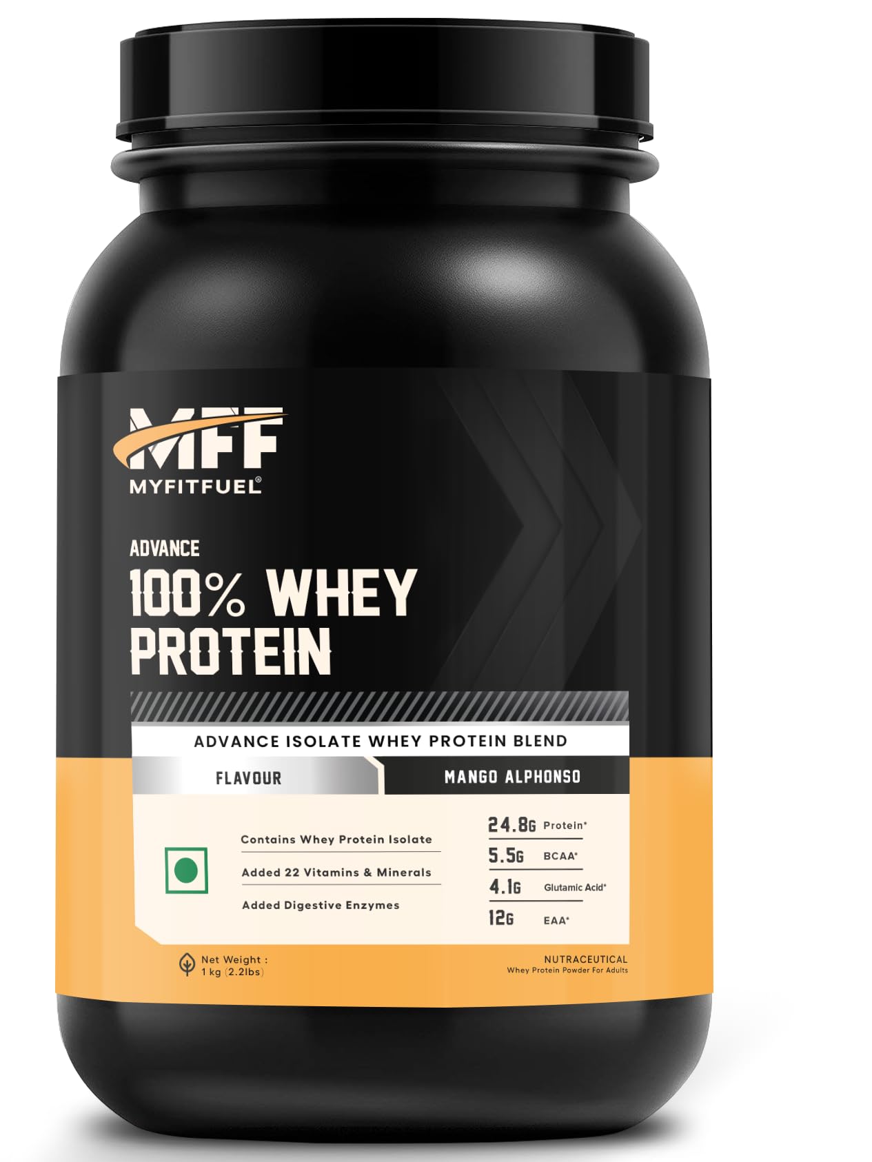 MyFitFuel Elite ProZymes Whey Isolate Primary Source, Hydrolyzed Whey | Clinical Trial Enzyme & Probiotics For Faster Digestion Enhanced Absorption & Gut Health (Mango, 1 Kg) (B0856ZY2TQ) Amazon Price History, Amazon Price Tracker