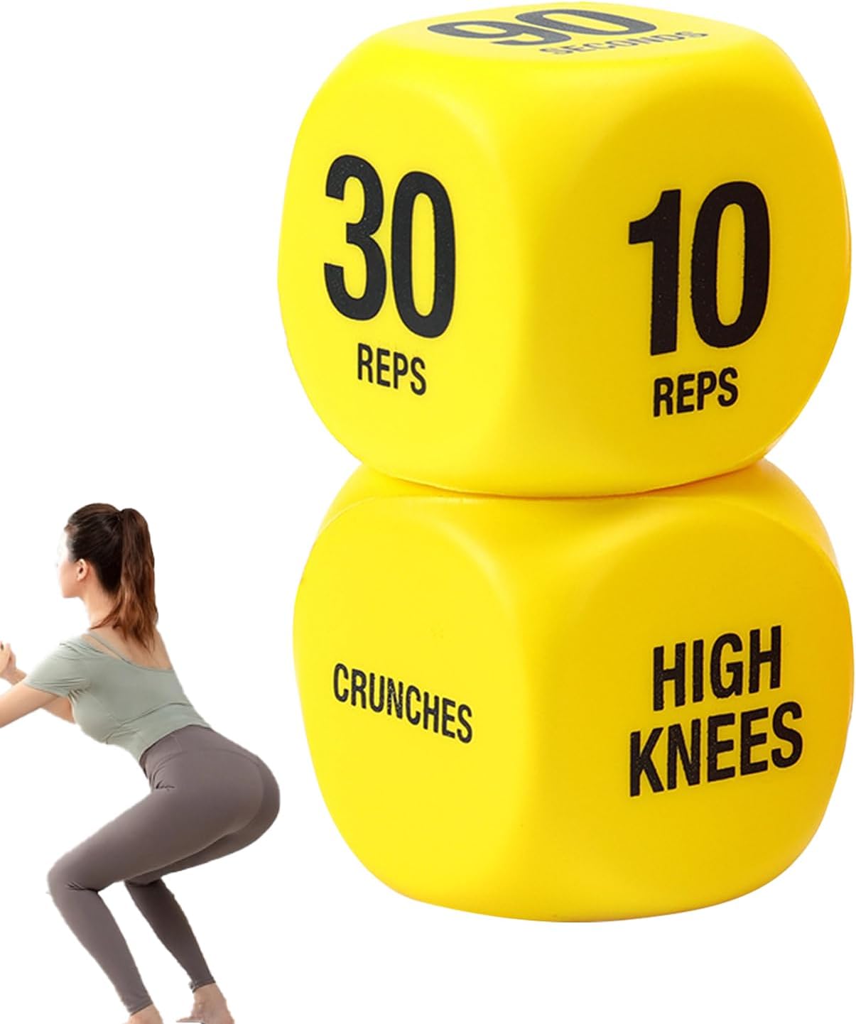 Exercise Dice for Workouts – 1-Pair Exercise Dice Game Workout Equipment,Fitness Equipment Strength Training Gadgets for Beginner Men Women Travel Office Home Outdoor Hotel Gym