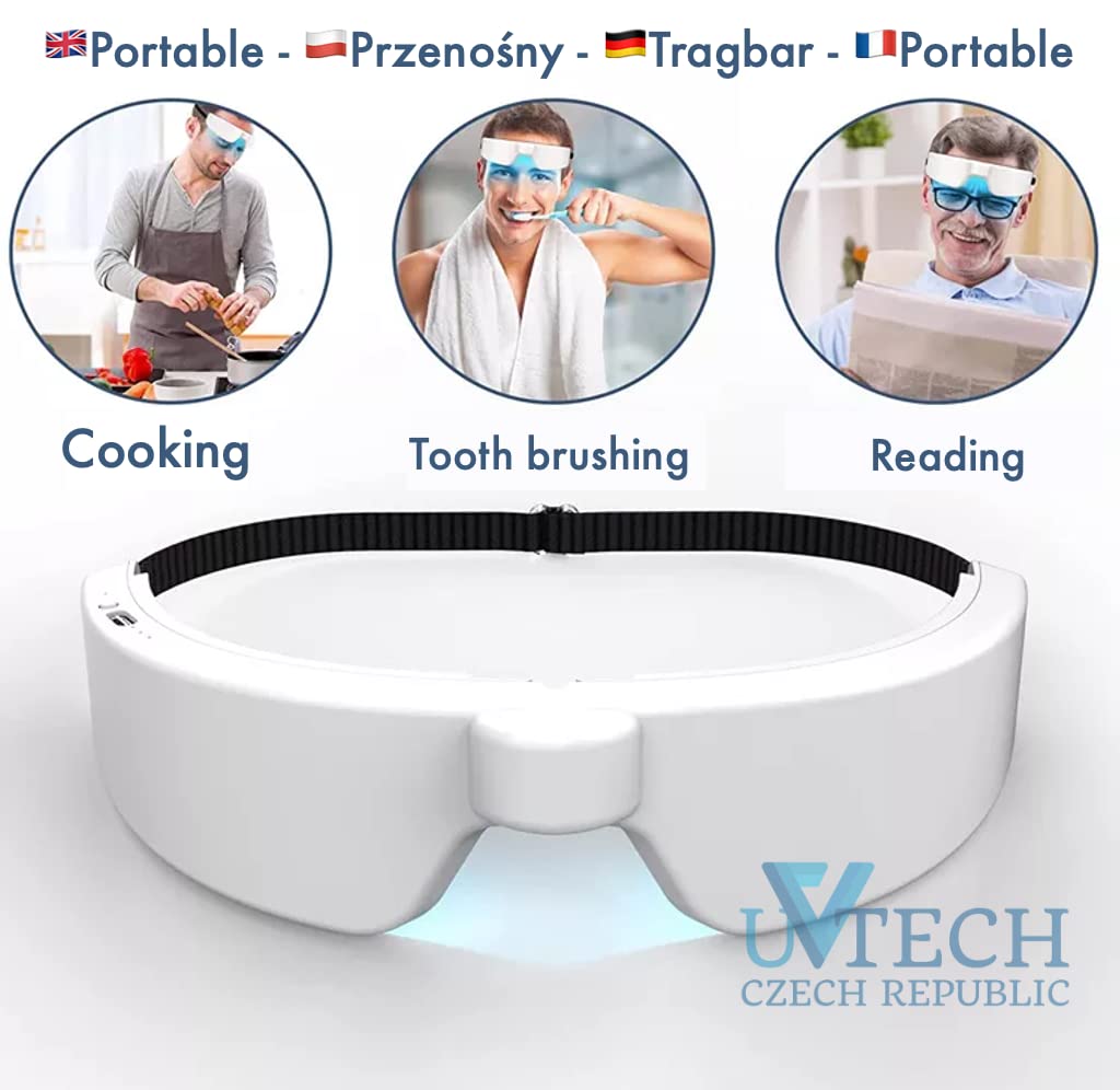 UVtech BLUE-1 - Gafas de terapia de luz, ritmo circadiano, estado, mejora del estado de ánimo
