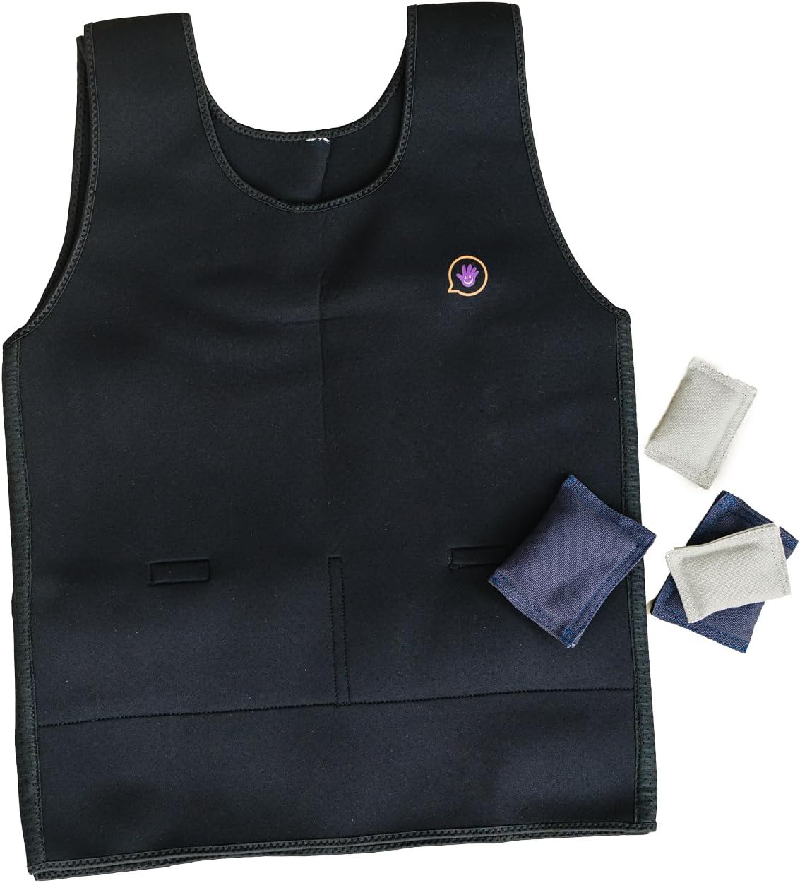 Fun and Function Black Weighted Compression Vest for Kids